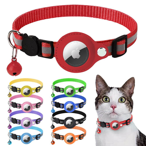Neox TrackGuard™ – Reflective AirTag Case Collar for Cats & Dogs